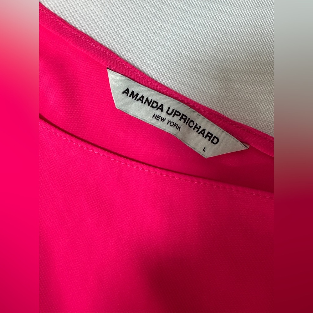 Amanda Uprichard One Shoulder Pink McKinley Dress Size Large - Picture 11 of 12